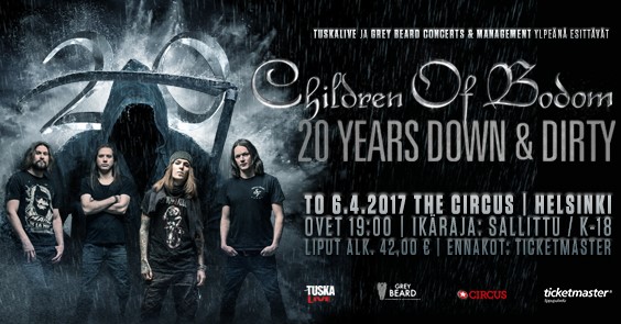 children of bodom 20 years down and dirty